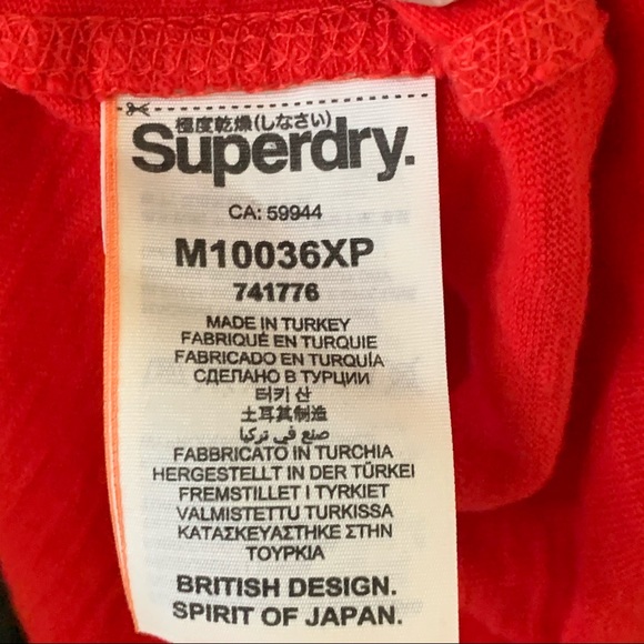 Superdry Japan Athletic Red Short Sleeve T Shirt - Picture 8 of 8